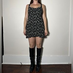 Old Navy Black Floral Mini Dress Size Small NWT!